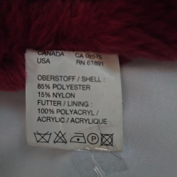 Apriori Cotton & Casual Apriorisette Burgundy Plush Lined Puffer Vest Size 8 - Picture 12 of 14